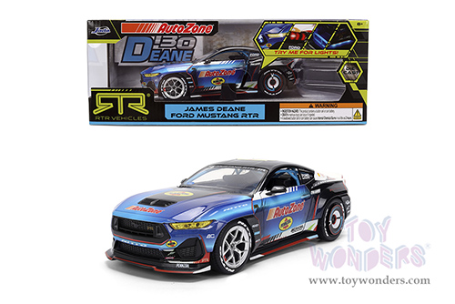Jada Toys RTR Vehicles - Ford Mustang RTR #130 James Deane "AutoZone" "Formula Drift PRO Championship" (2025) with Lights (2025, 1/24, diecast model car, Blue/Black) 37244/4