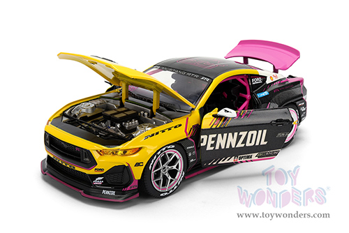 Jada Toys RTR Vehicles - Ford Mustang RTR #213 Ben Hobson "Pennzoil" "Formula Drift PRO Championship" (2025) with Lights (2025, 1/24, diecast model car, Yellow/Black/Pink) 37245/4