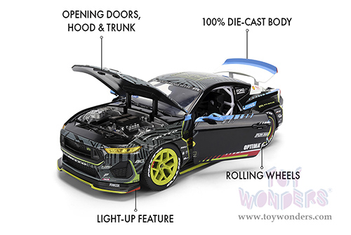 Jada Toys RTR Vehicles - Ford Mustang RTR #25 Vaughn Gittin Jr. "Formula Drift PRO Championship" (2025) with Lights (2025, 1/24, diecast model car, Black/Gray) 37246/4