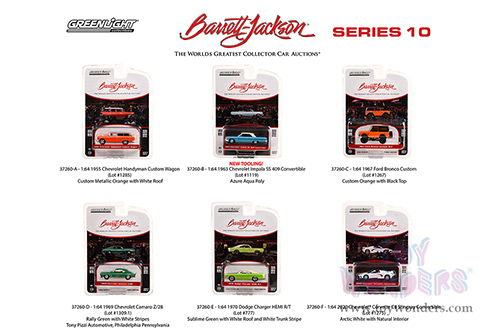 Greenlight - Barrett Jackson Series 10 (1/64 scale diecast model car, Asstd.) 37260/48
