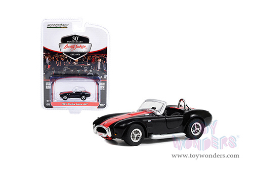 Greenlight - Barrett Jackson Series 11 | Shelby Cobra 427 (Lot #3002) (1965, 1/64 scale diecast model car, Black with Red Stripes) 37270A/48