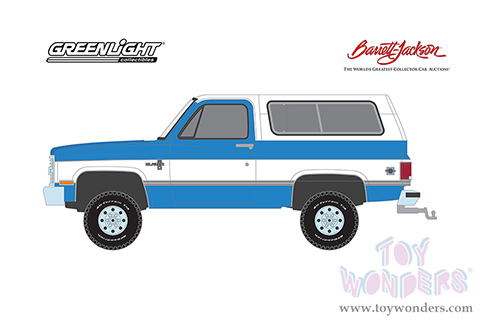Greenlight - Barrett Jackson Series 11 | Chevrolet&reg; K5 Blazer Custom (Lot #534) (1984, 1/64 scale diecast model car, Blue and White) 37270D/48