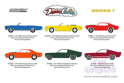 Greenlight - Woodward Dream Cruise Series 1 (1/64 scale diecast model car, Asstd.) 37280/48