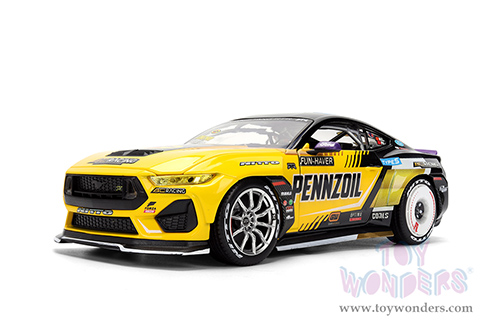 Jada Toys RTR Vehicles - Ford Mustang RTR #88 Chelsea Denofa "Pennzoil" "Formula Drift PRO Championship" (2025) with Lights (2025, 1/24, diecast model car, Yellow/Black/Purple) 37326/4