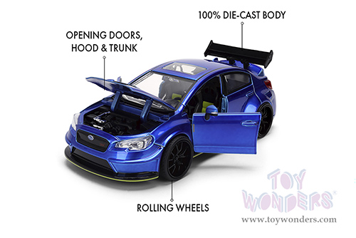 Jada Toys JDM Tuners™ - Subaru WRX STI Widebody (2016, 1/24, diecast model car, Candy Blue) 37491