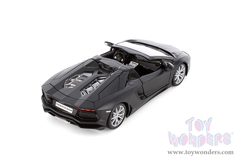 Showcasts® Collectibles - Lamborghini Aventador LP 700-4 Roadster Convertible (1/24 scale diecast model car, Matte Black) 37504 MAP: $19.99
