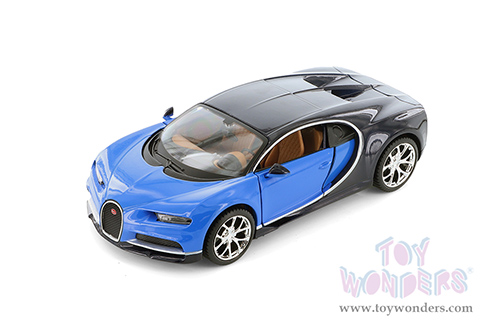 Showcasts® Collectibles - Bugatti Chiron Hardtop (1/24 scale diecast model car, Blue/Black) 37514 MAP: $19.99