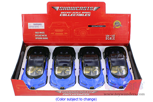 Showcasts® Collectibles - Bugatti Chiron Hardtop (1/24 scale diecast model car, Blue/Black) 37514 MAP: $19.99