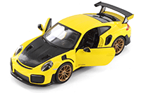 Showcasts® Collectibles - Porsche 911 GT2 RS Hardtop (2018, 1/24 scale diecast model car, Yellow/Black) 37523 MAP: $19.99