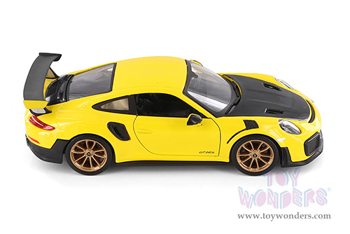 Showcasts® Collectibles - Porsche 911 GT2 RS Hardtop (2018, 1/24 scale diecast model car, Yellow/Black) 37523 MAP: $19.99