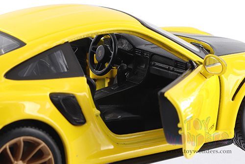 Showcasts® Collectibles - Porsche 911 GT2 RS Hardtop (2018, 1/24 scale diecast model car, Yellow/Black) 37523 MAP: $19.99