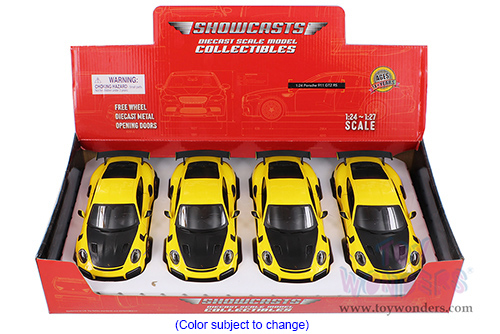 Showcasts® Collectibles - Porsche 911 GT2 RS Hardtop (2018, 1/24 scale diecast model car, Yellow/Black) 37523 MAP: $19.99