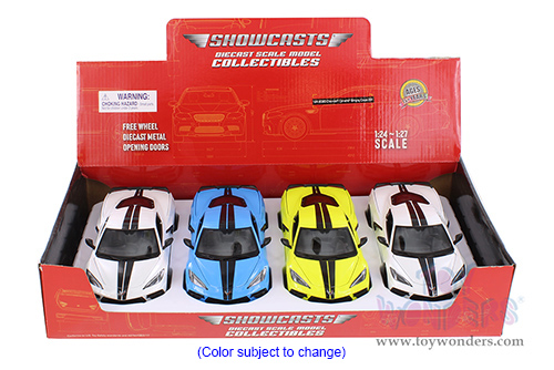 Showcasts® Collectibles - Chevrolet® Corvette® Stingray Coupe Z51 Hardtop (2020, 1/24 scale diecast model car, Asstd.) 37527/3 MAP: $19.99