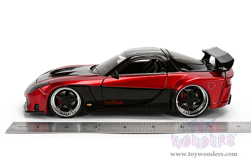 Jada Toys - Metals Die Cast | JDM Tuners™ Mazda RX-7 Widebody (1995, 1/24, diecast model car, Candy Red/Black) 37646