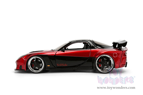 Jada Toys - Metals Die Cast | JDM Tuners™ Mazda RX-7 Widebody (1995, 1/24, diecast model car, Candy Red/Black) 37646