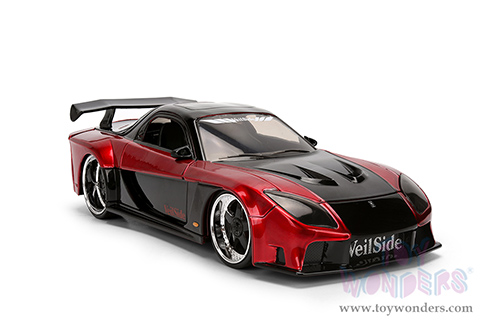 Jada Toys - Metals Die Cast | JDM Tuners™ Mazda RX-7 Widebody (1995, 1/24, diecast model car, Candy Red/Black) 37646