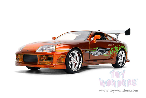 Jada Toys Fast & Furious - Brian's Toyota Supra - 25th Anniversary series (1995, 1/24 scale diecast model car, Orange Brush Finish) 37703