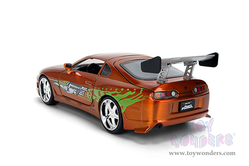 Jada Toys Fast & Furious - Brian's Toyota Supra - 25th Anniversary series (1995, 1/24 scale diecast model car, Orange Brush Finish) 37703