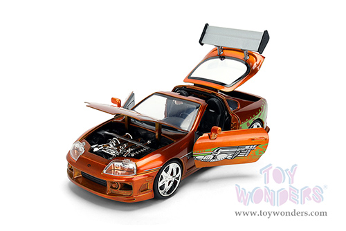 Jada Toys Fast & Furious - Brian's Toyota Supra - 25th Anniversary series (1995, 1/24 scale diecast model car, Orange Brush Finish) 37703