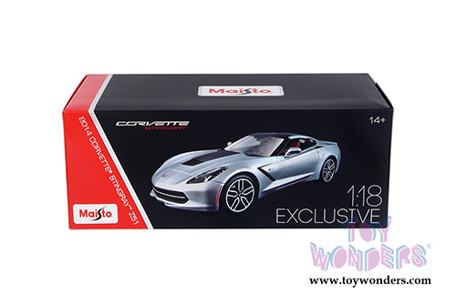 Maisto Exclusive - Corvette Stingray Z51 Hardtop (2014, 1/18 scale diecast model car, Red) 38132R