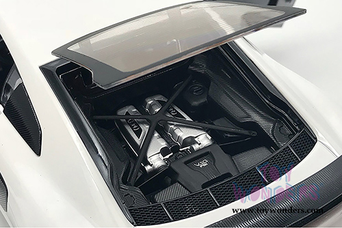 Maisto Exclusive - Audi R8 V10 Plus Hard Top (1/18 scale diecast model car, White) 38135W