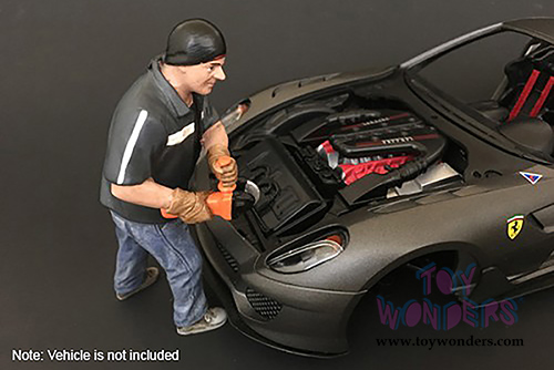 American Diorama Figurine - The Chop Shop Mr. Chopman Figure (1/18  scale, Black/Blue) 38161