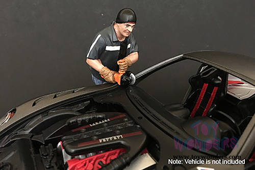 American Diorama Figurine - The Chop Shop Mr. Chopman Figure (1/18  scale, Black/Blue) 38161