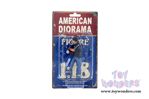 American Diorama Figurine - The Chop Shop Mr. Chopman Figure (1/18  scale, Black/Blue) 38161
