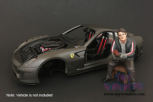 American Diorama Figurine - The Chop Shop Mr. Lugnut Figure (1/18  scale, Black/Blue) 38162