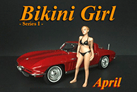 American Diorama Figurine - Bikini Girl April (1/24 scale, Black) 38268