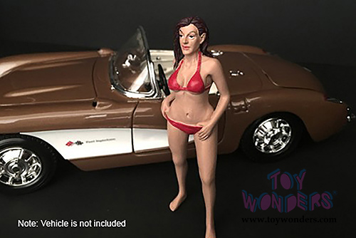 American Diorama Figurine - Bikini Girl October (1/18 scale, Red) 38174