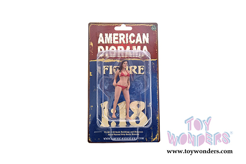 American Diorama Figurine - Bikini Girl October (1/18 scale, Red) 38174