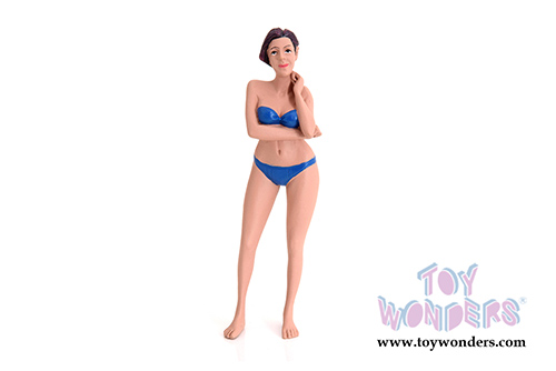 American Diorama Figurine - Bikini Girl December (1/18 scale, Blue) 38176