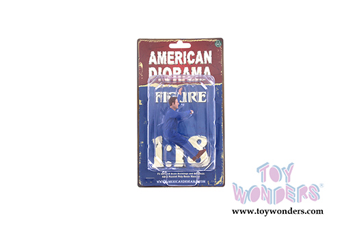 American Diorama Figurine - Mechanic Classic Frank Under the Hood (1/18 scale, Blue) 38179