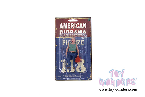 American Diorama Figurine - Mechanic Classic Sam with Toolbox (1/18 scale, Blue/Green) 38180