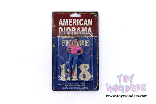 American Diorama Figurine - Hanging Out 2 Gloria Figure (1/18  scale, Pink/Blue) 38182