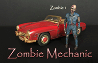 American Diorama Figurine - Zombie Mechanic I (1/18 scale, Blue) 38197