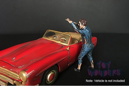 American Diorama Figurine - Zombie Mechanic II (1/18 scale, Blue) 38198