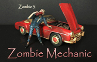 American Diorama Figurine - Zombie Mechanic III (1/18 scale, Blue) 38199