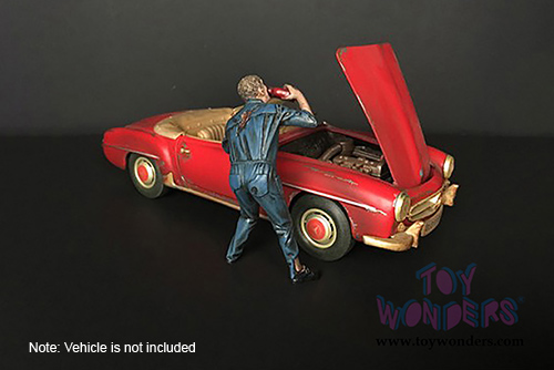 American Diorama Figurine - Zombie Mechanic III (1/18 scale, Blue) 38199
