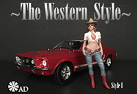 American Diorama Figurine - The Western Style I (1/18 scale, Blue/White) 38201