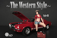 American Diorama Figurine - The Western Style III (1/18 scale, Blue/Red) 38203