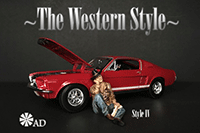 American Diorama Figurine - The Western Style IV (1/24 scale, Blue/Brown) 38304