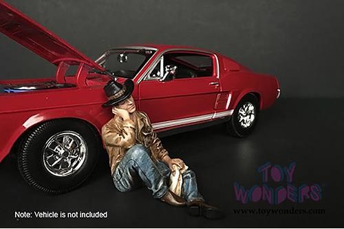 American Diorama Figurine - The Western Style IV (1/18 scale, Blue/Brown) 38204