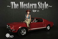 American Diorama Figurine - The Western Style VI (1/24 scale, Beige/Blue) 38306