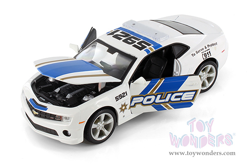 Showcasts® Collectibles - Chevrolet® Camaro® SS RS Police (2010, 1/24 scale diecast model car, White/Blue stripes) 38208WT MAP: $22.99