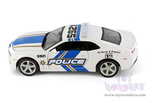 Showcasts® Collectibles - Chevrolet® Camaro® SS RS Police (2010, 1/24 scale diecast model car, White/Blue stripes) 38208WT MAP: $22.99