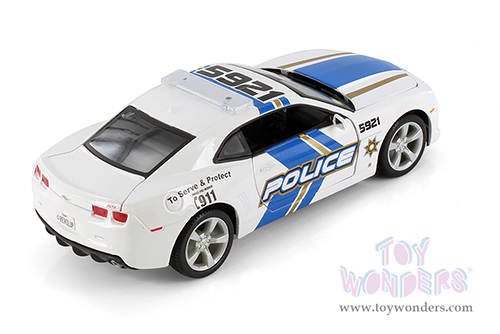 Showcasts® Collectibles - Chevrolet® Camaro® SS RS Police (2010, 1/24 scale diecast model car, White/Blue stripes) 38208WT MAP: $22.99