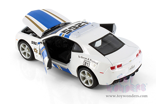 Showcasts® Collectibles - Chevrolet® Camaro® SS RS Police (2010, 1/24 scale diecast model car, White/Blue stripes) 38208WT MAP: $22.99