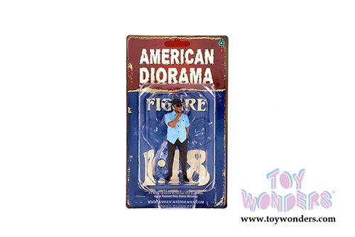 American Diorama Figurine - Weekend Car Show Figure I (1/18  scale, Brown/Blue) 38209